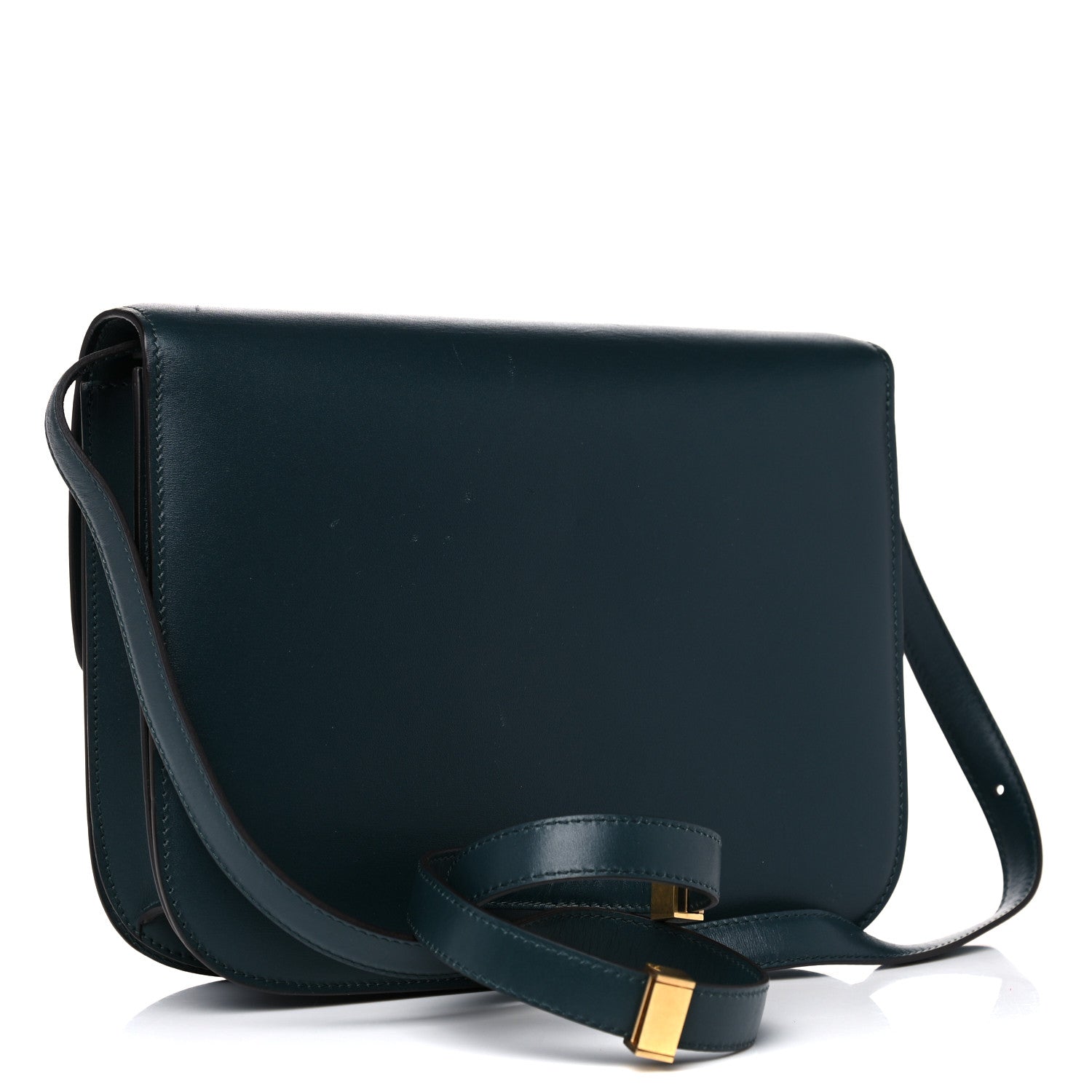Celine Box Calfskin Medium Classic Box Flap Bag Dark Green 3 of 15