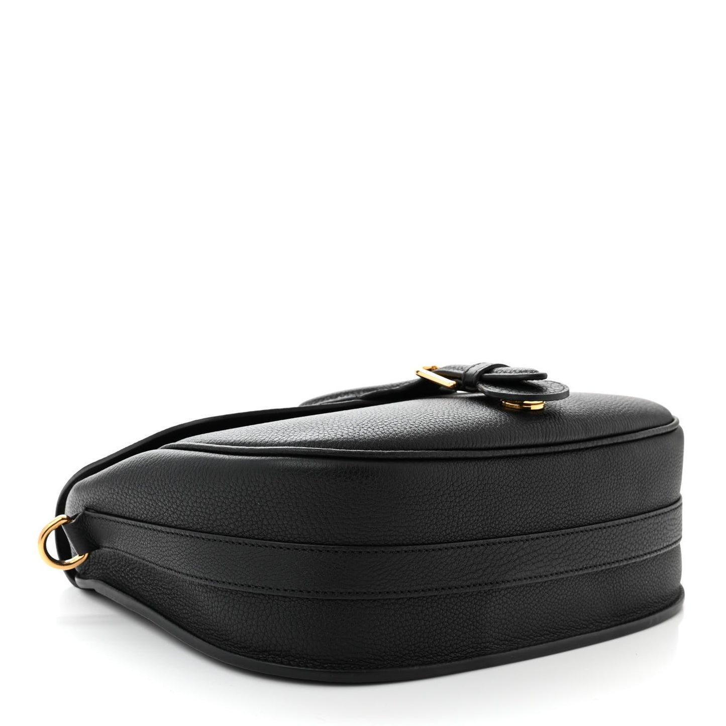 Grained Calfskin Large Bobby Flap Black