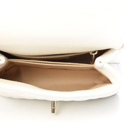 Chanel Iridescent Caviar Quilted Extra Mini Coco Handle Flap Ivory 5 of 11
