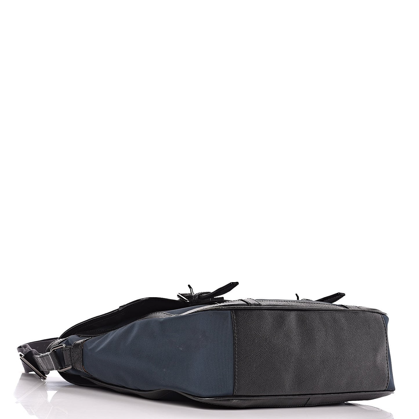 Calfskin Nylon Messenger Ink Blue