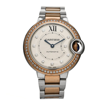Cartier Stainless Steel 18K Pink Gold Diamond Bezel 33mm Ballon Bleu De Cartier Automatic Watch 1 of 4