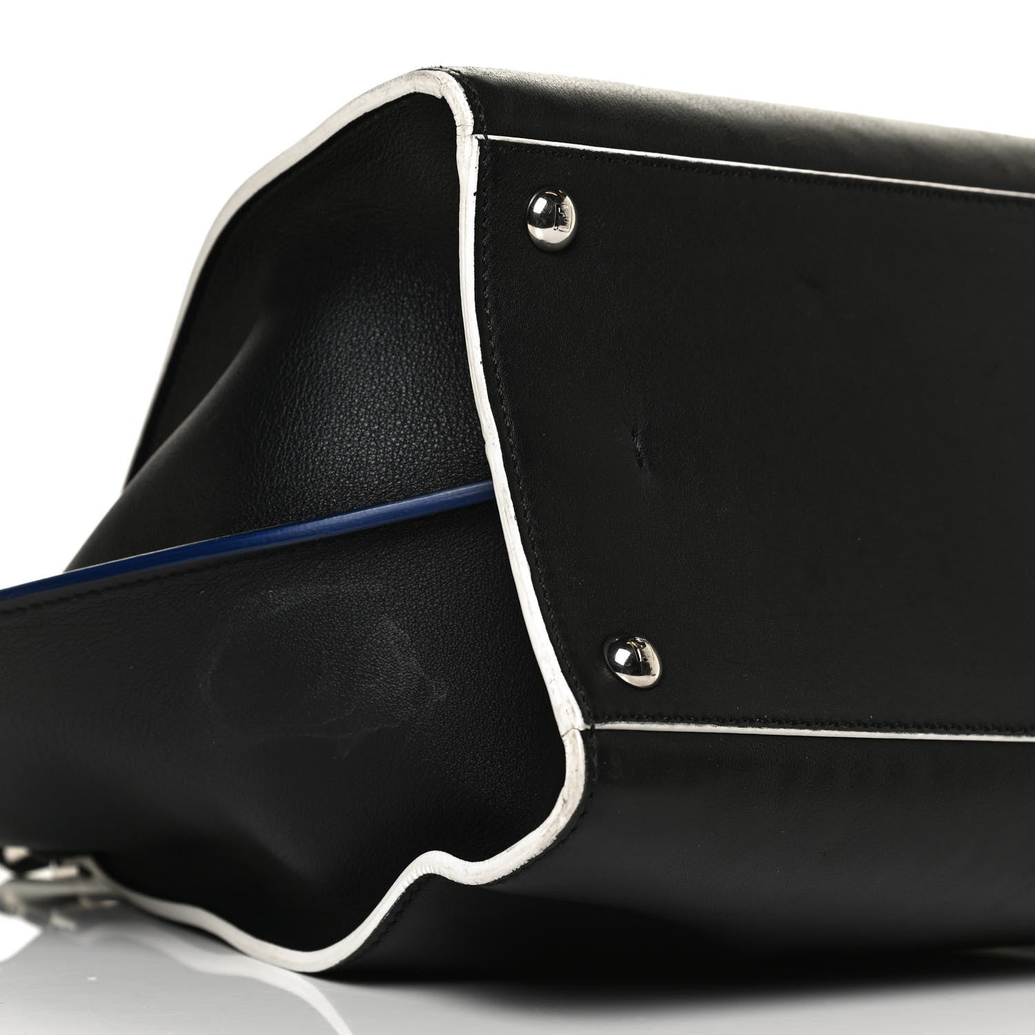 Fendi Vitello Dolce Shiny Nappa Petite 3Jours Tote Black Iris 10 of 13