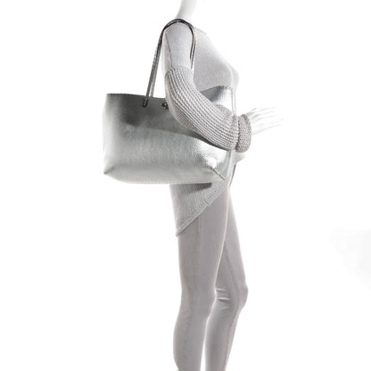 Fendi Cuoio Romano Lux Selleria Carla Shopping Tote Argento 2 of 9
