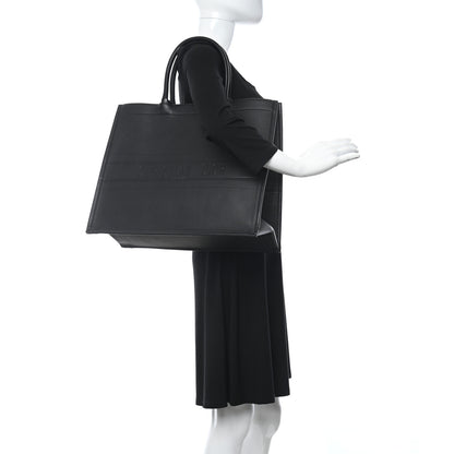 Christian Dior Calfskin Embossed Large Book Tote Black 2 of 18