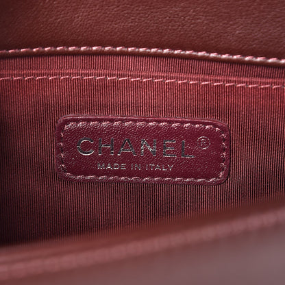 Chanel Calfskin Chevron Quilted Medium Boy Flap Burgundy 6 of 11