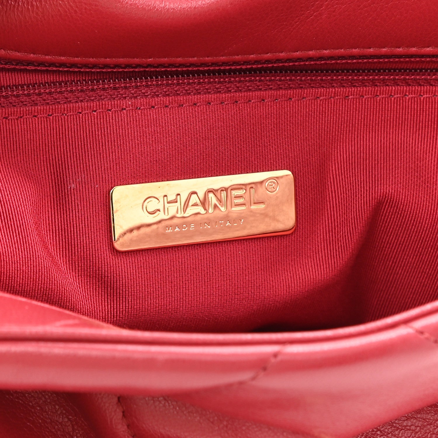 Chanel Goatskin Quilted Medium Chanel 19 Flap Red 6 of 10