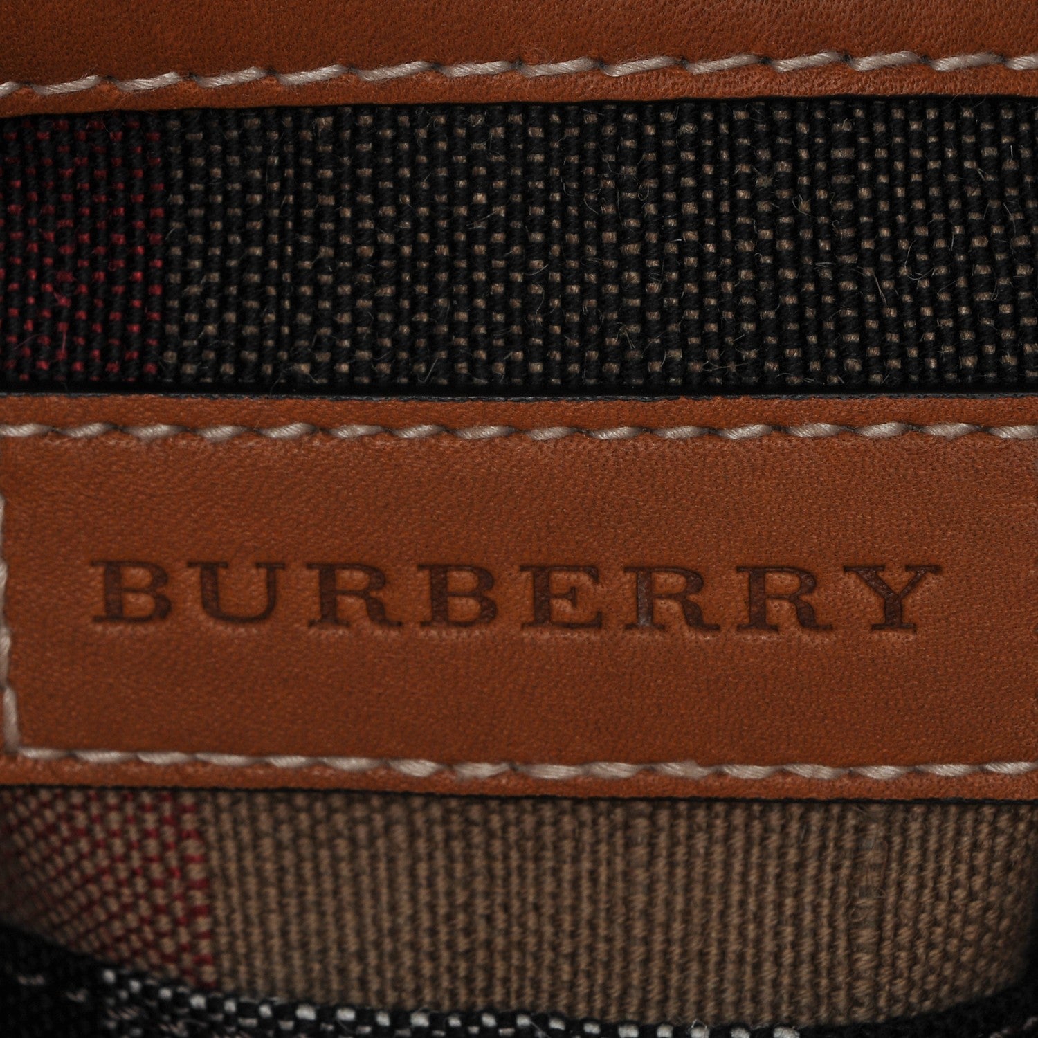 Burberry Canvas Mega Check Medium Ashby Hobo Saddle Brown 7 of 7