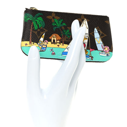 Louis Vuitton Monogram 2023 Christmas Animation Sailing Vivienne Key Pouch Dragonfruit Pink 2 of 7