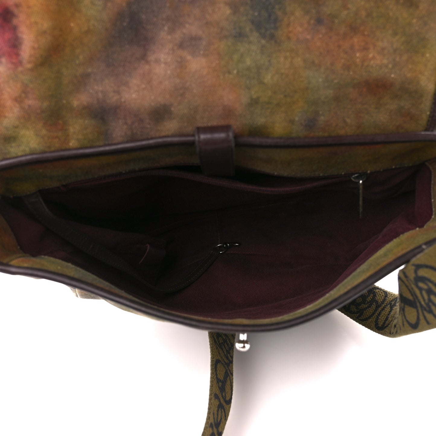 Washed Toile Graffiti On The Pavements Messenger Khaki Multicolor
