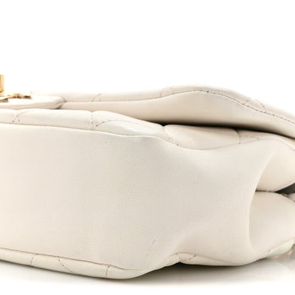 Chanel Lambskin Quilted Resin Bi-Color Chain Flap Bag White 8 of 14