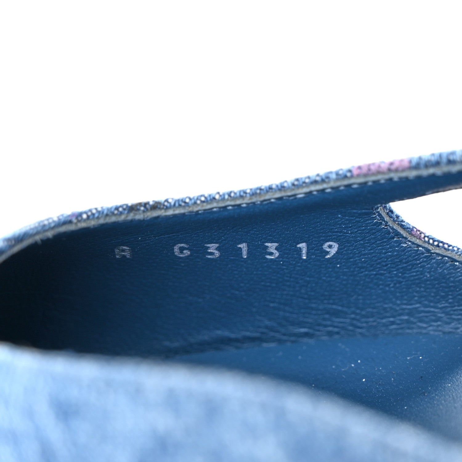 Chanel Denim Cap Toe CC Slingback Flats 37 Light Blue Multicolor 8 of 11