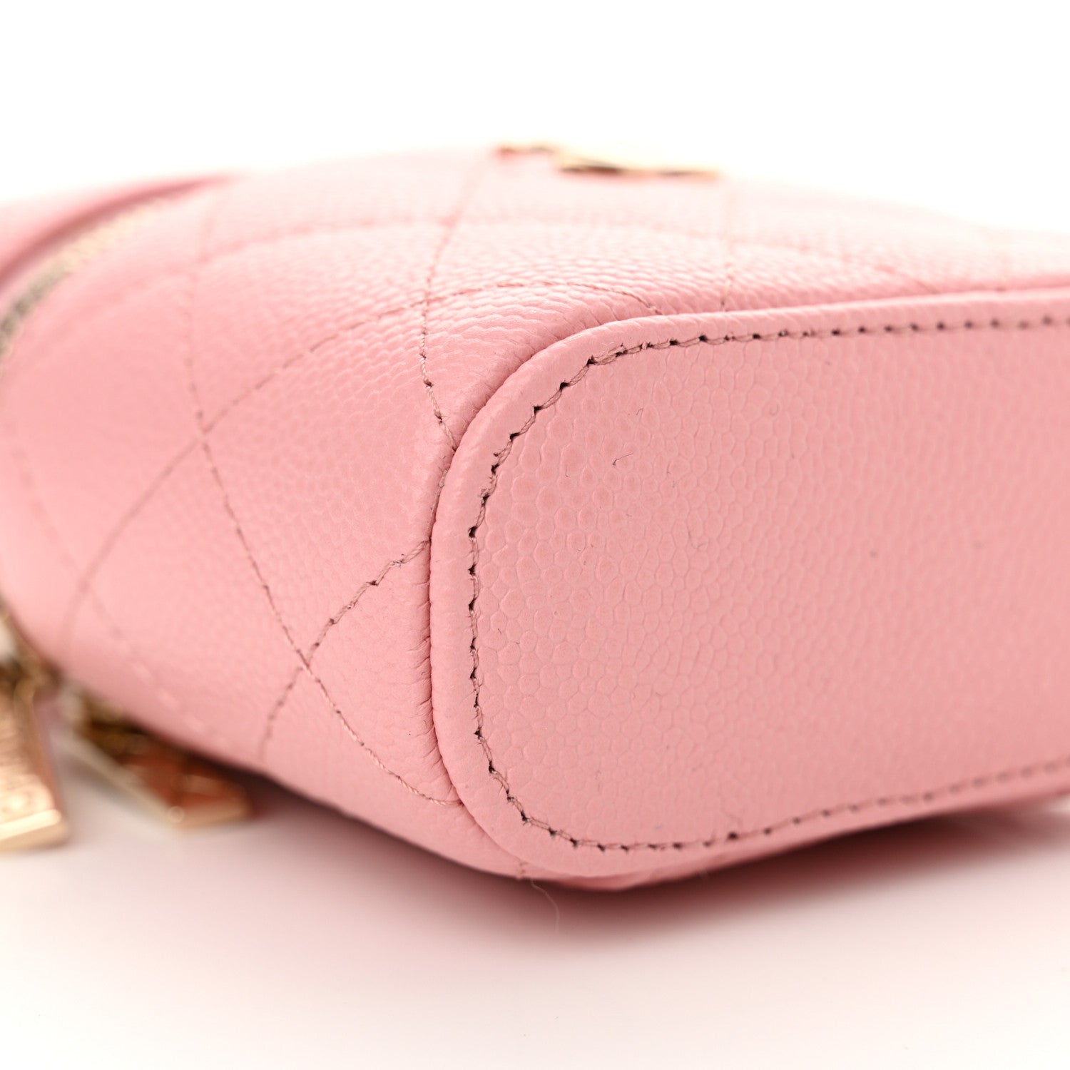 Chanel Caviar Quilted Small Handle With Care Vanity Case With Chain Pink 9 of 11