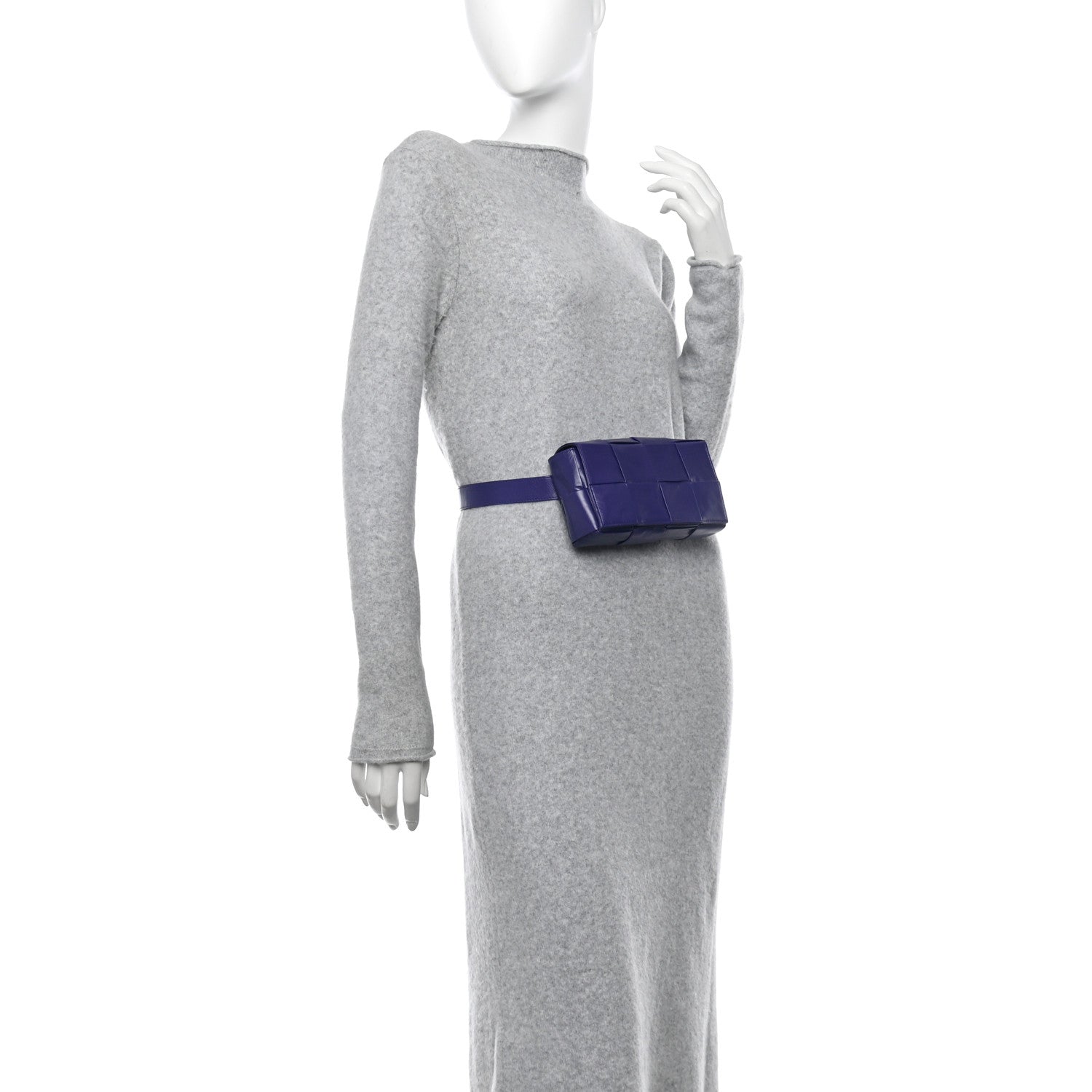 Bottega Veneta Paper Calfskin Maxi Intreccio Cassette Belt Bag Unicorn 2 of 10