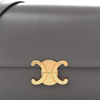 Celine Shiny Calfskin Medium Triomphe Grey 12 of 14