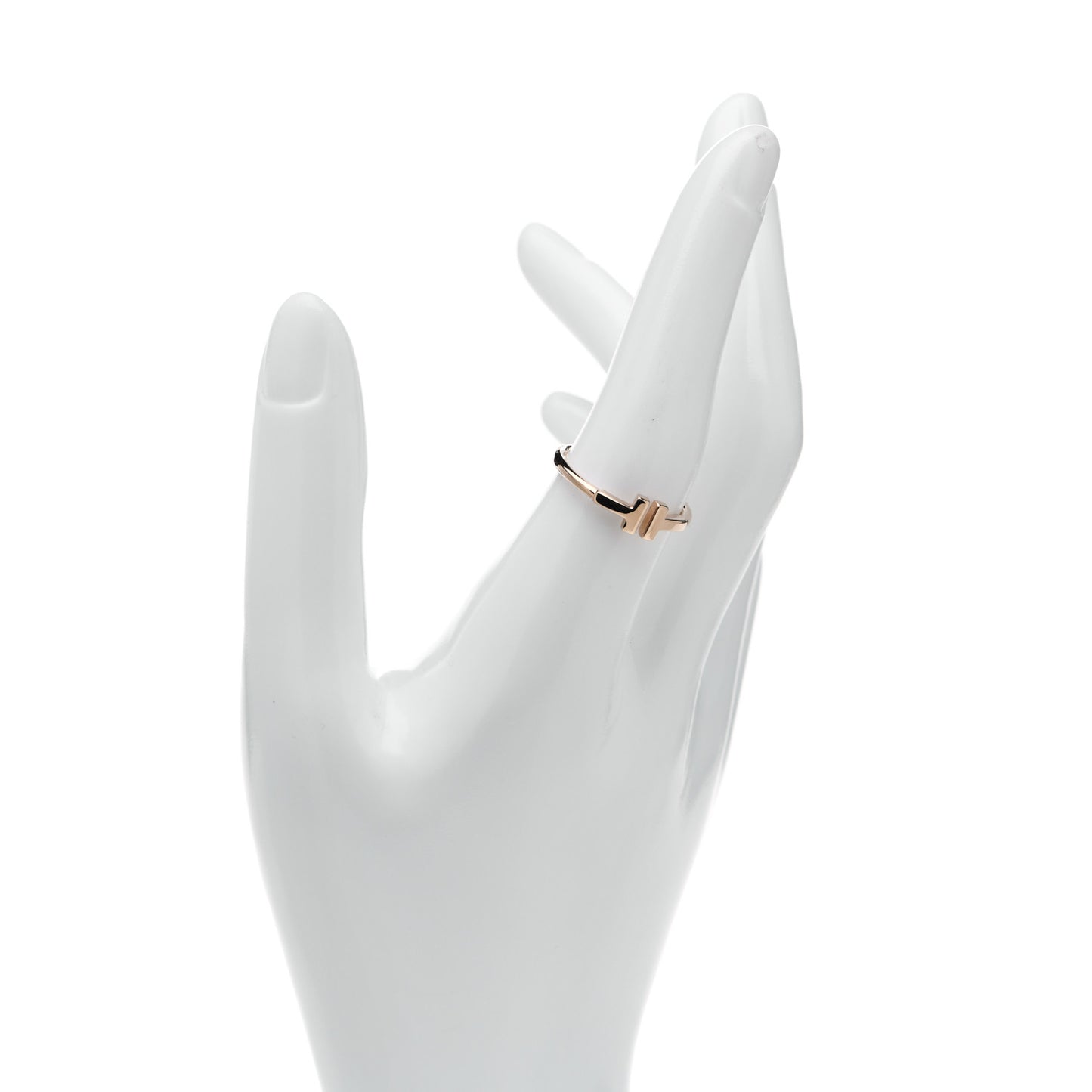 18K Rose Gold T Wire Ring 56 7.5