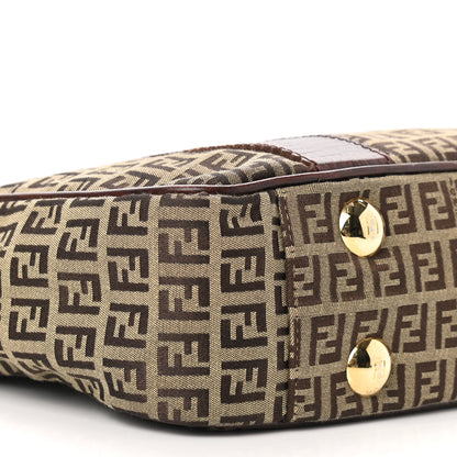 Fendi Zucchino Vitello Shopping Tote Mogano Panna Bruciato 9 of 10