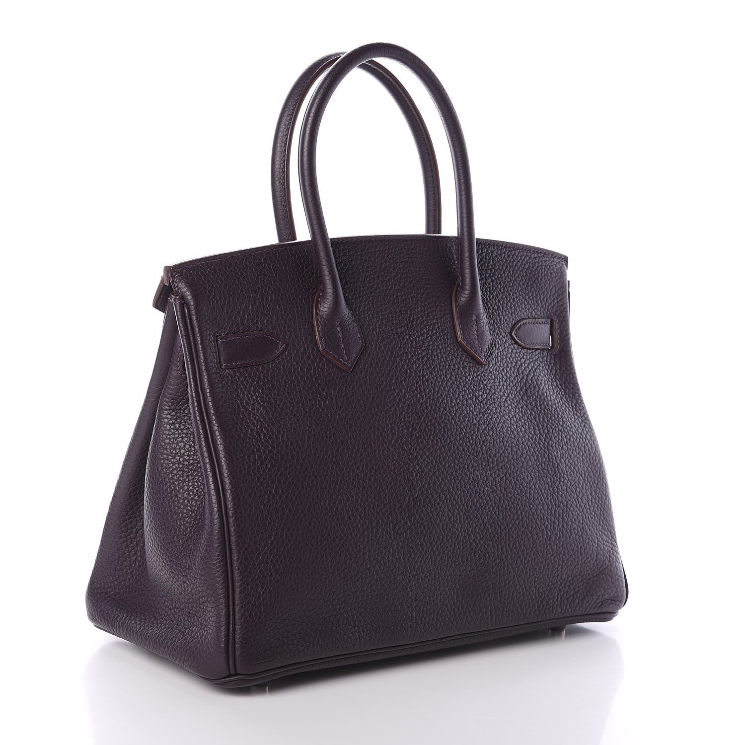 Hermes Taurillon Clemence Birkin 30 Raisin 2 of 8