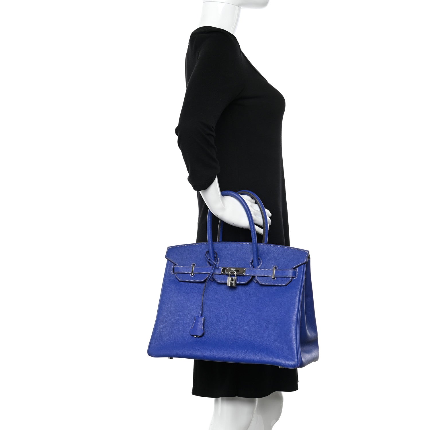 Hermes Epsom Candy Birkin 35 Bleu Electrique Mykonos 2 of 13