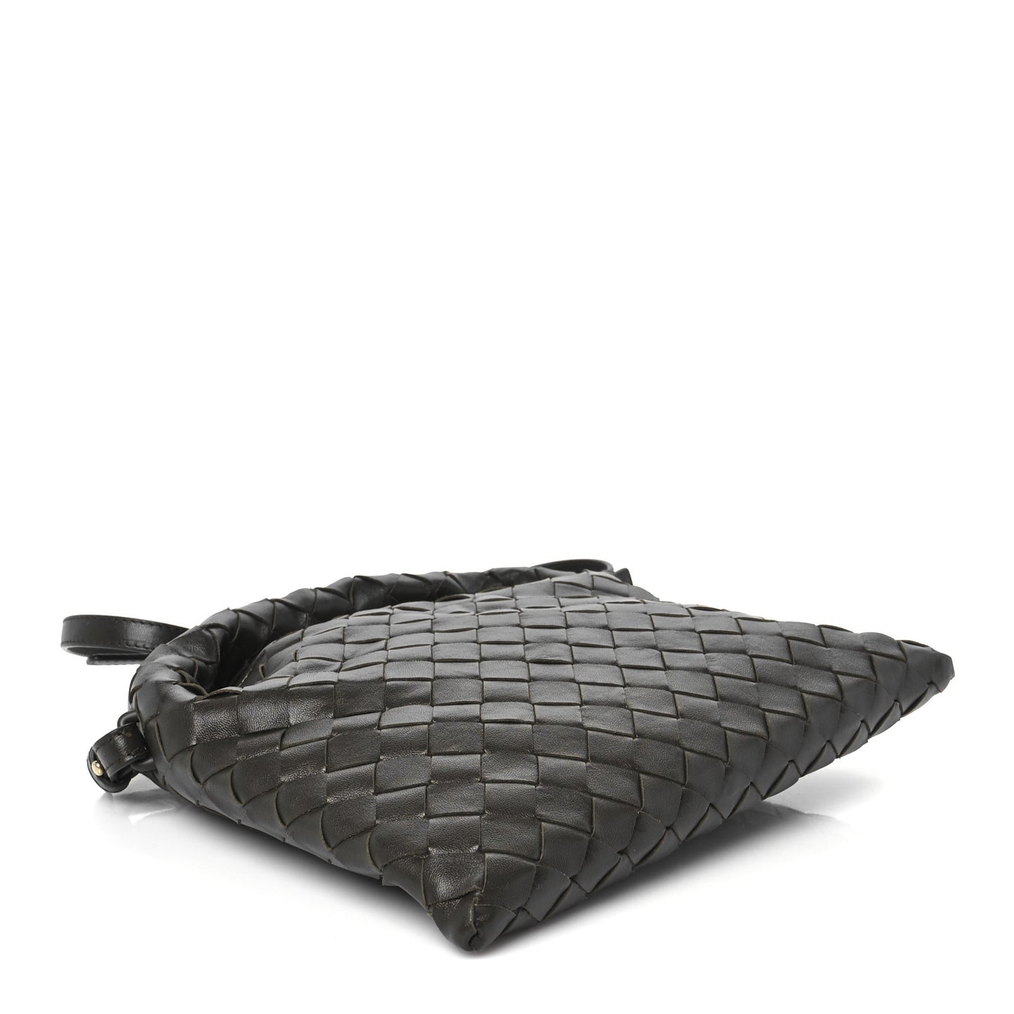 Calfskin Intrecciato Mini Hop Kaki