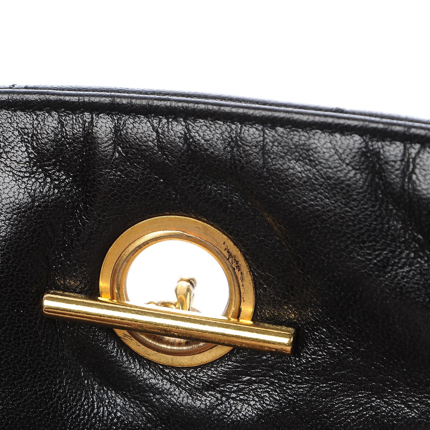 Lambskin Quilted Shoulder Bag Black