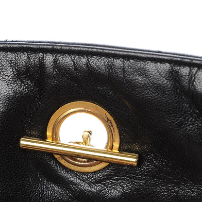 Chanel Lambskin Quilted Shoulder Bag Black 9 of 12