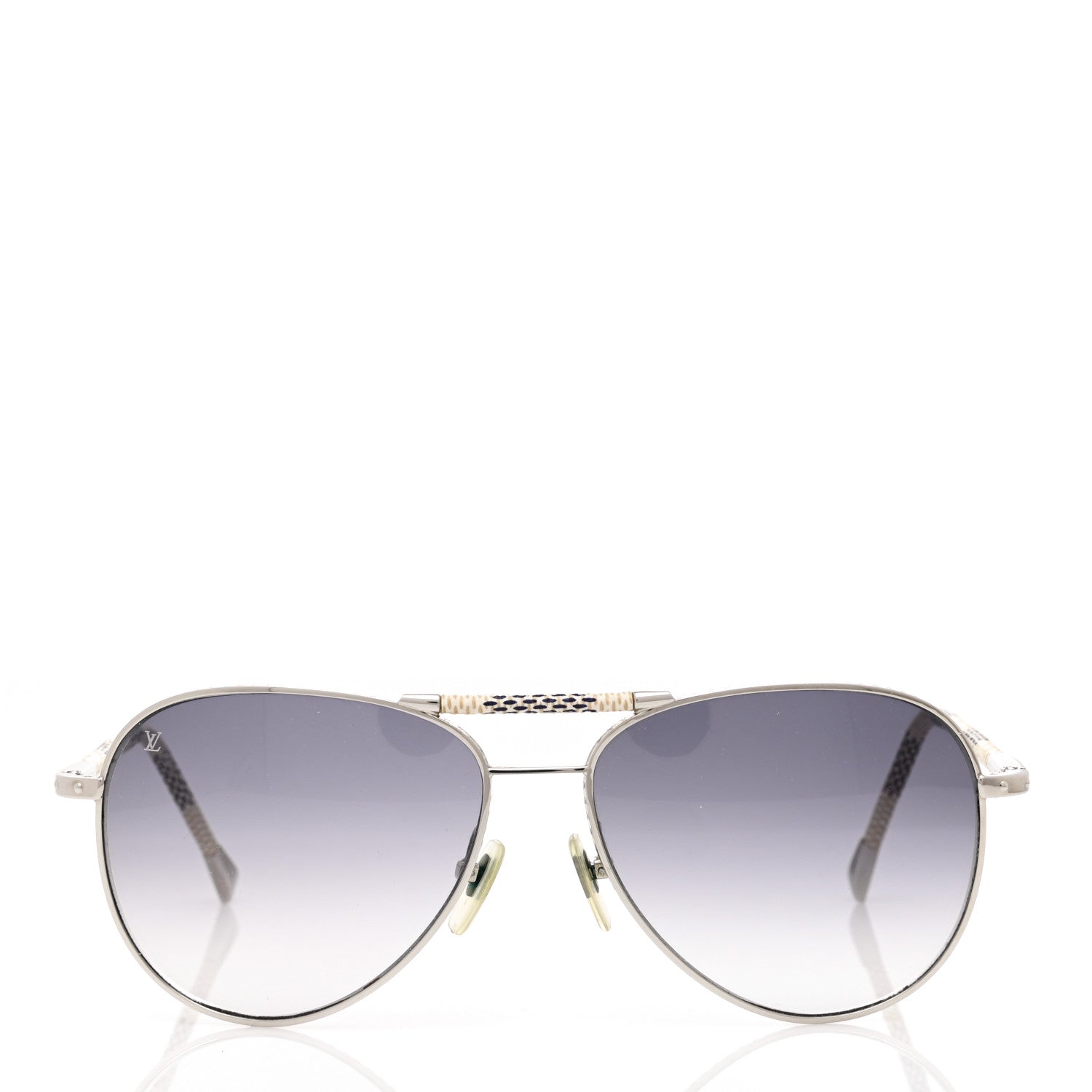 Louis Vuitton Damier Azur Conspiration Pilote Aviator Sunglasses Z0203U 2 of 8
