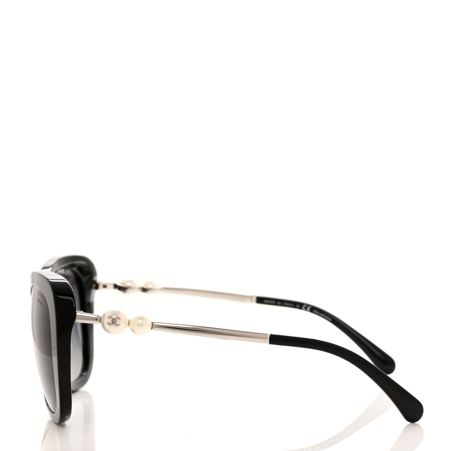 Chanel Acetate Polarized Butterfly Winter Pearl Sunglasses 5339-H-A Black 3 of 8