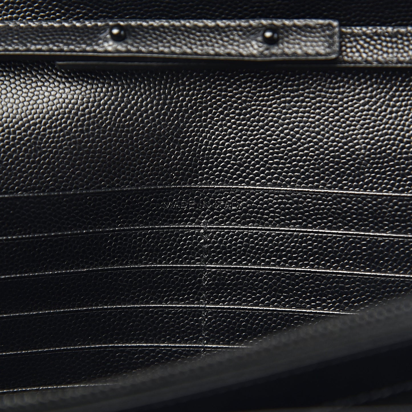 Grain De Poudre Matelasse Chevron Monogram Chain Wallet Black