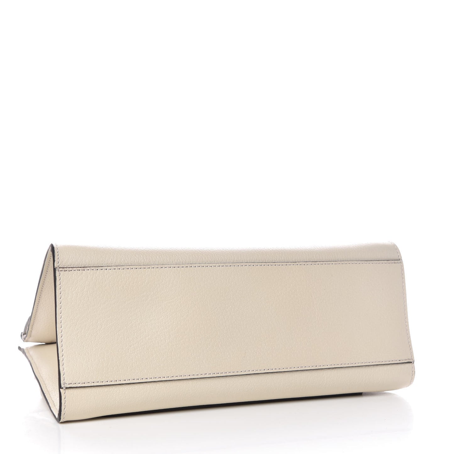 Grained Calfskin Web Stripe Butterfly Medium Totem Top Handle Bag White