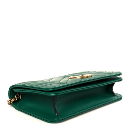 Gucci Calfskin Matelasse GG Marmont Mini Bag Emerald Green 4 of 10
