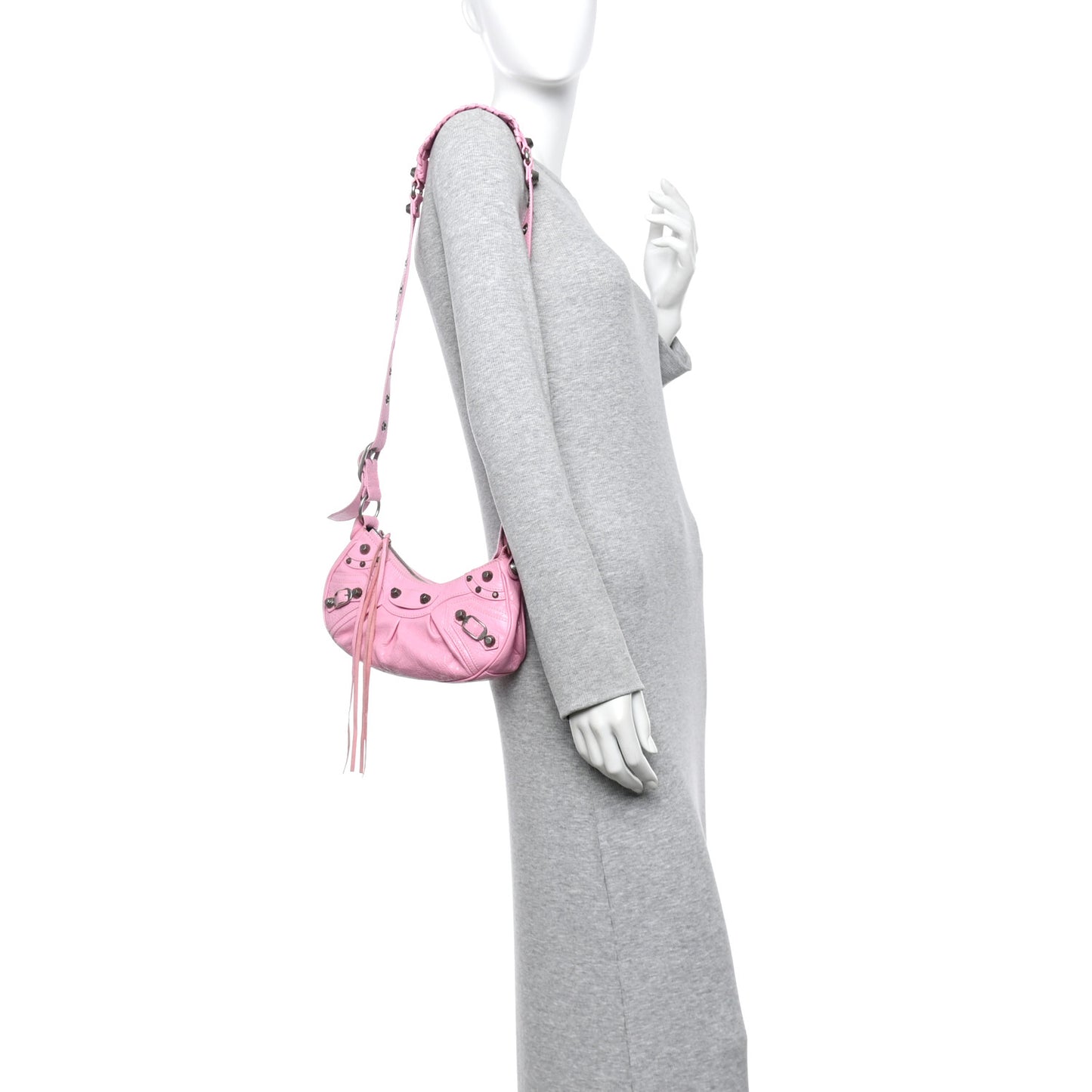 Agneau Arena Le Cagole Shoulder Bag XS Candy Pink