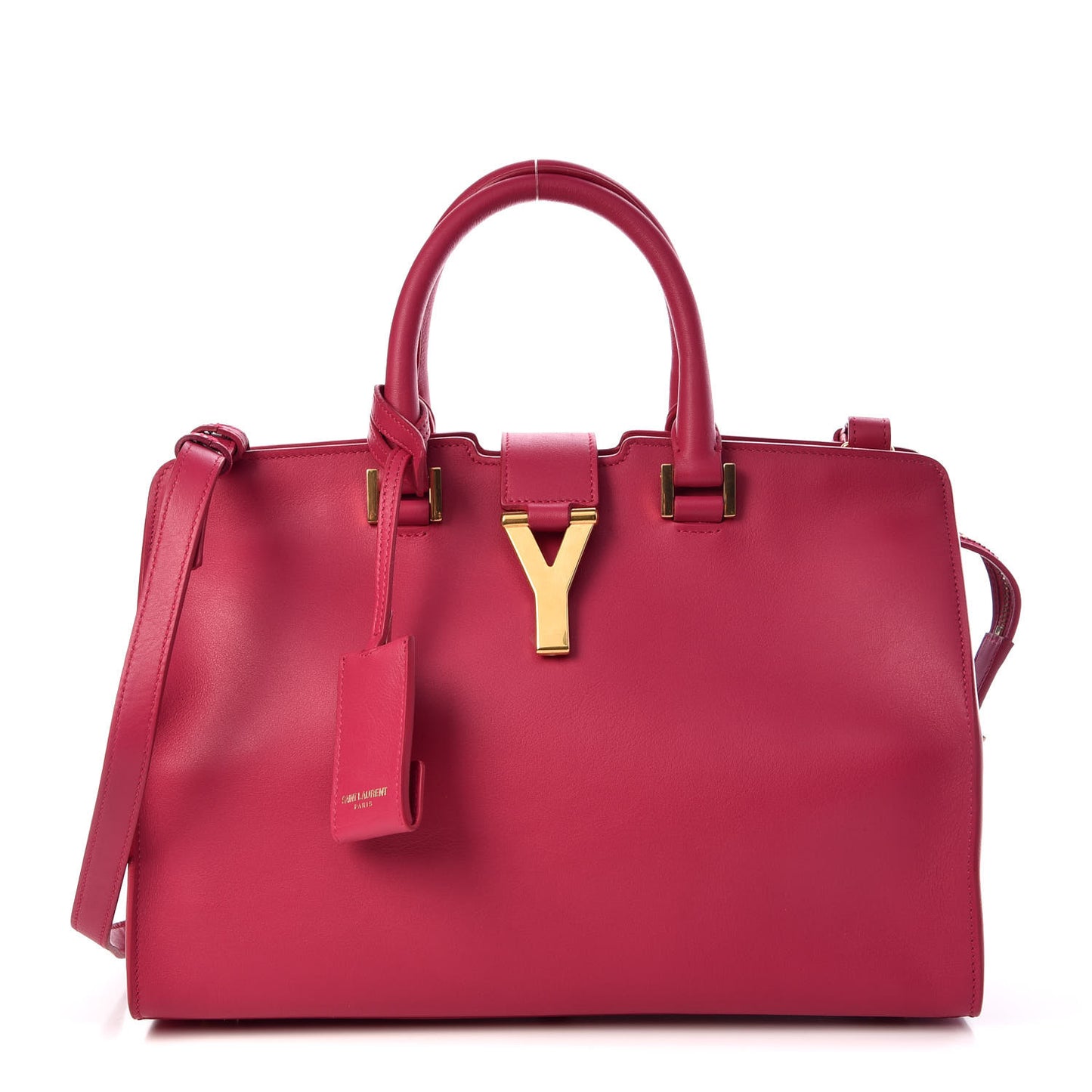 Calfskin Small Classic Y Cabas Fuchsia