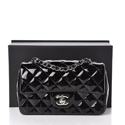Chanel Patent Calfskin Quilted Mini Rectangular Flap Black 11 of 11