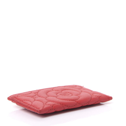Chanel Caviar Camellia Quilted Card Holder Red 3 of 12