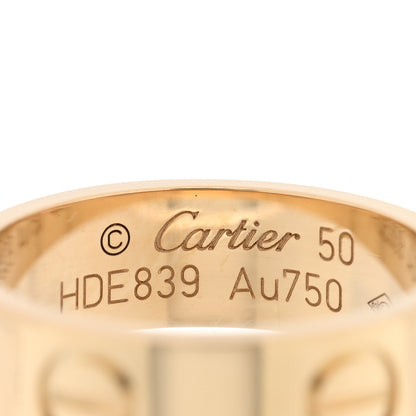 Cartier 18K Yellow Gold 5.5mm LOVE Ring 50 5.5 4 of 4