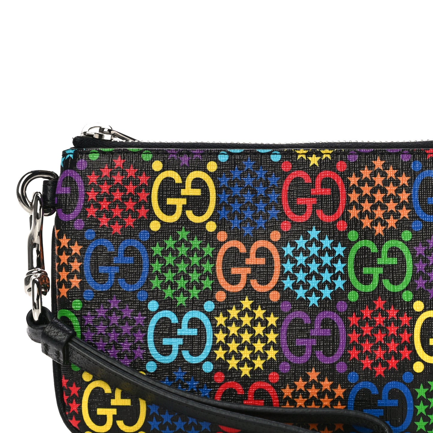 GG Supreme Monogram Psychedelic iPhone Pouch Black