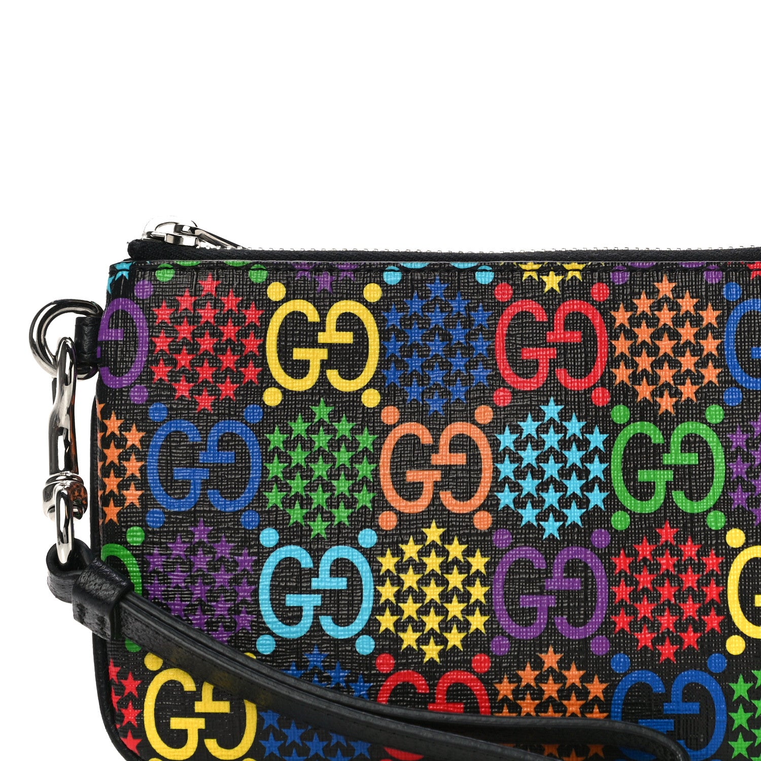 Gucci GG Supreme Monogram Psychedelic iPhone Pouch Black 7 of 10