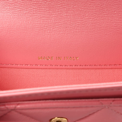 Chanel Lambskin Quilted Chanel 19 Flap Card Holder Pink 7 of 8
