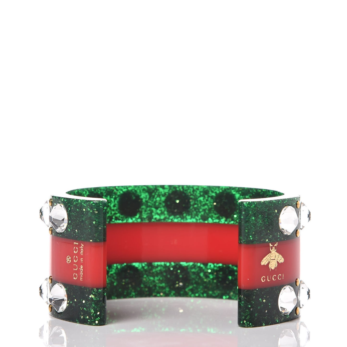 Crystal Web Cuff 16 Green Red
