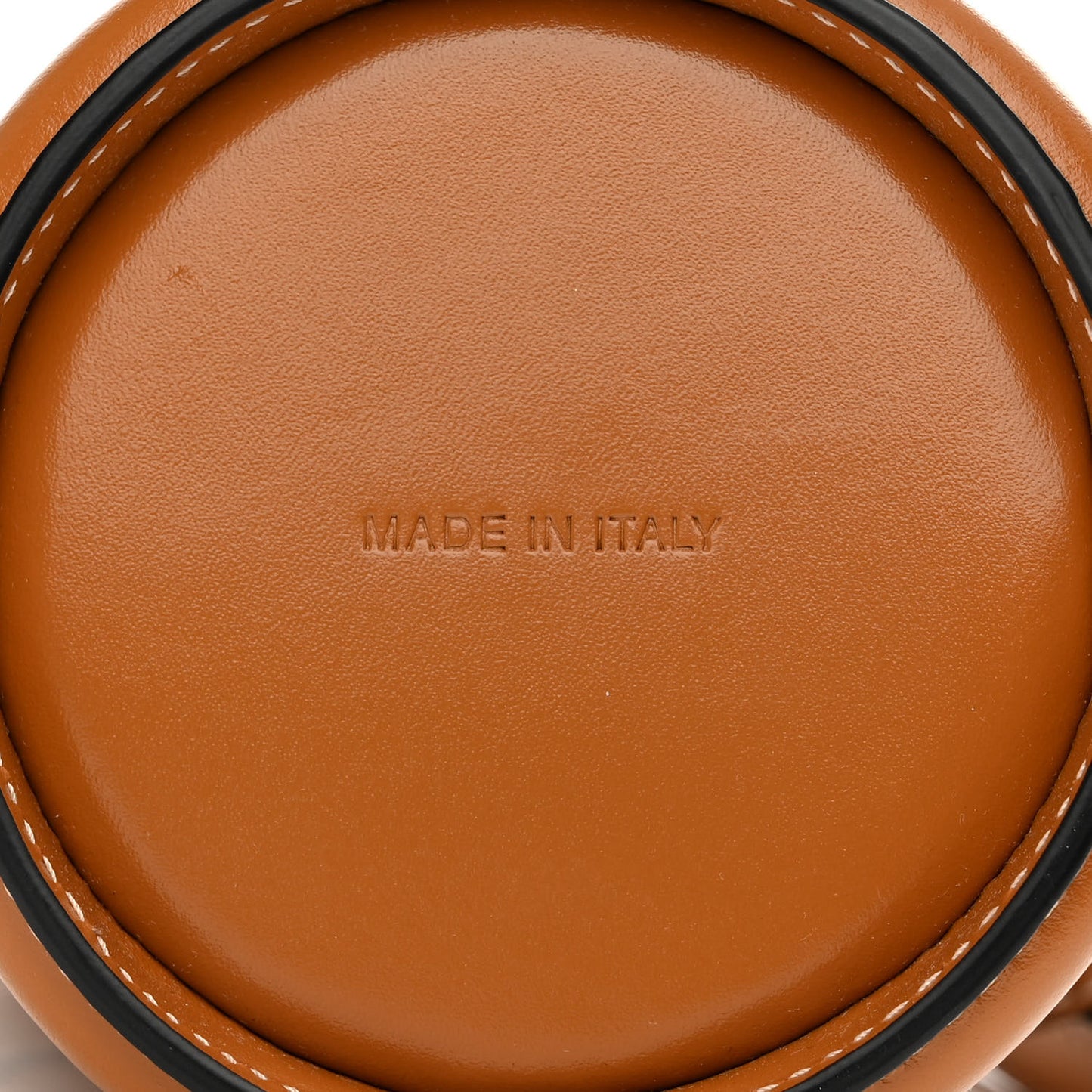 Calfskin Mini Curve Bucket Bag Tan