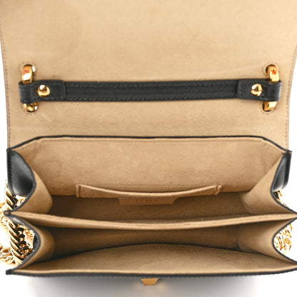 Fendi Vitello Liberty Bi-Color FF 1974 Embossed Small Kan I Shoulder Bag Black Maya 5 of 10