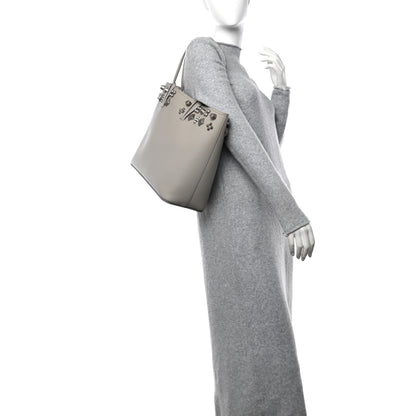 Christian Louboutin Calfskin Empire Spike Studded East West Cabata Tote Goose 2 of 12