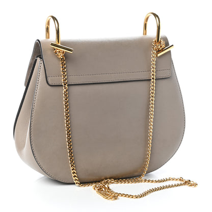 Chloe Suede Smooth Calfskin Drew Shoulder Bag Motty Grey 3 of 11