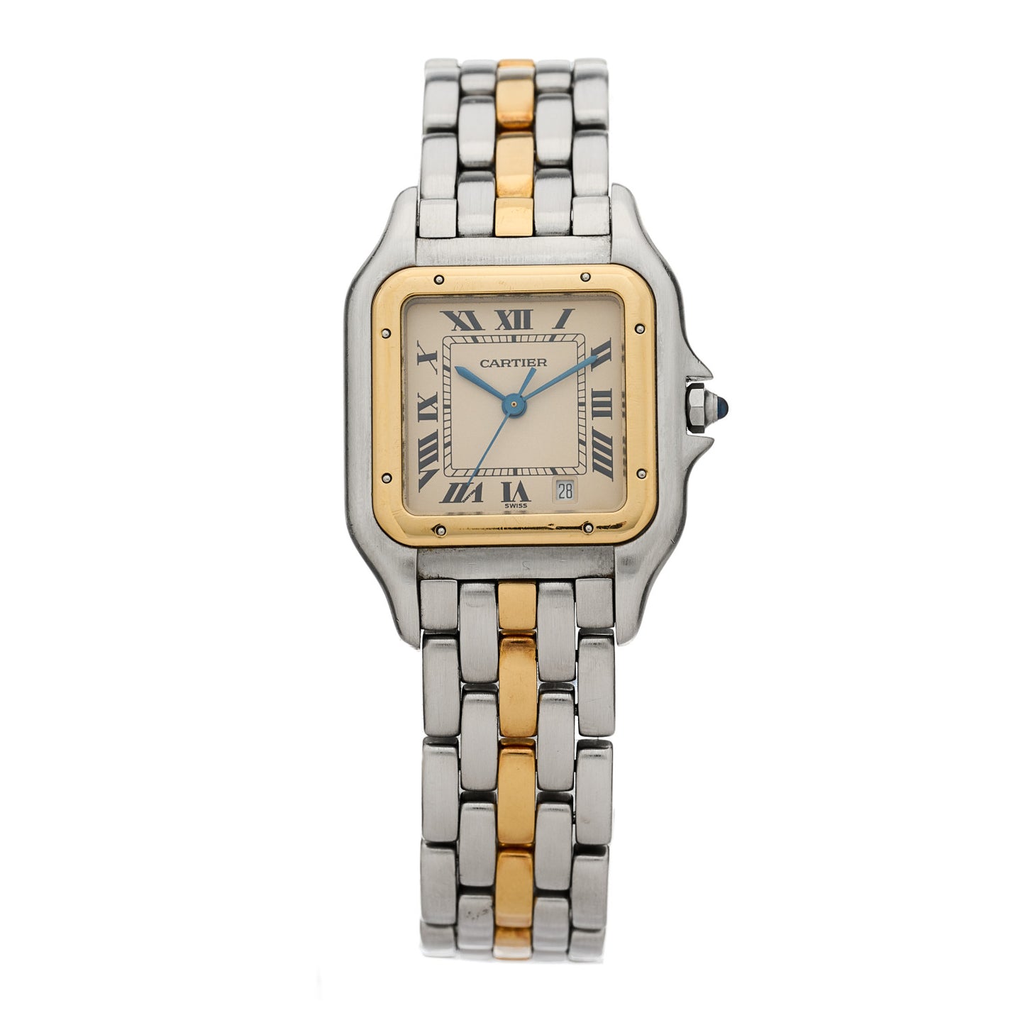 Stainless Steel 18K Yellow Gold 27mm Panthere Quartz Watch