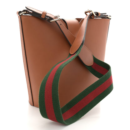 Gucci Tritone Calfskin Web Mini Ophidia Bucket Bag Brown 3 of 10