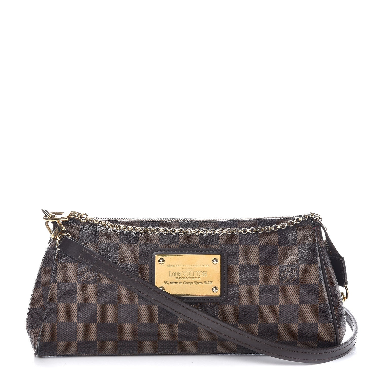 Louis Vuitton Damier Ebene Eva Clutch 1 of 9