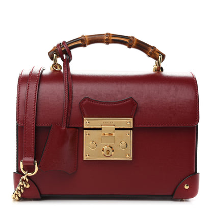 Gucci Azalea Calfskin Small Padlock Bamboo Shoulder Bag Romantic Cerise 1 of 9