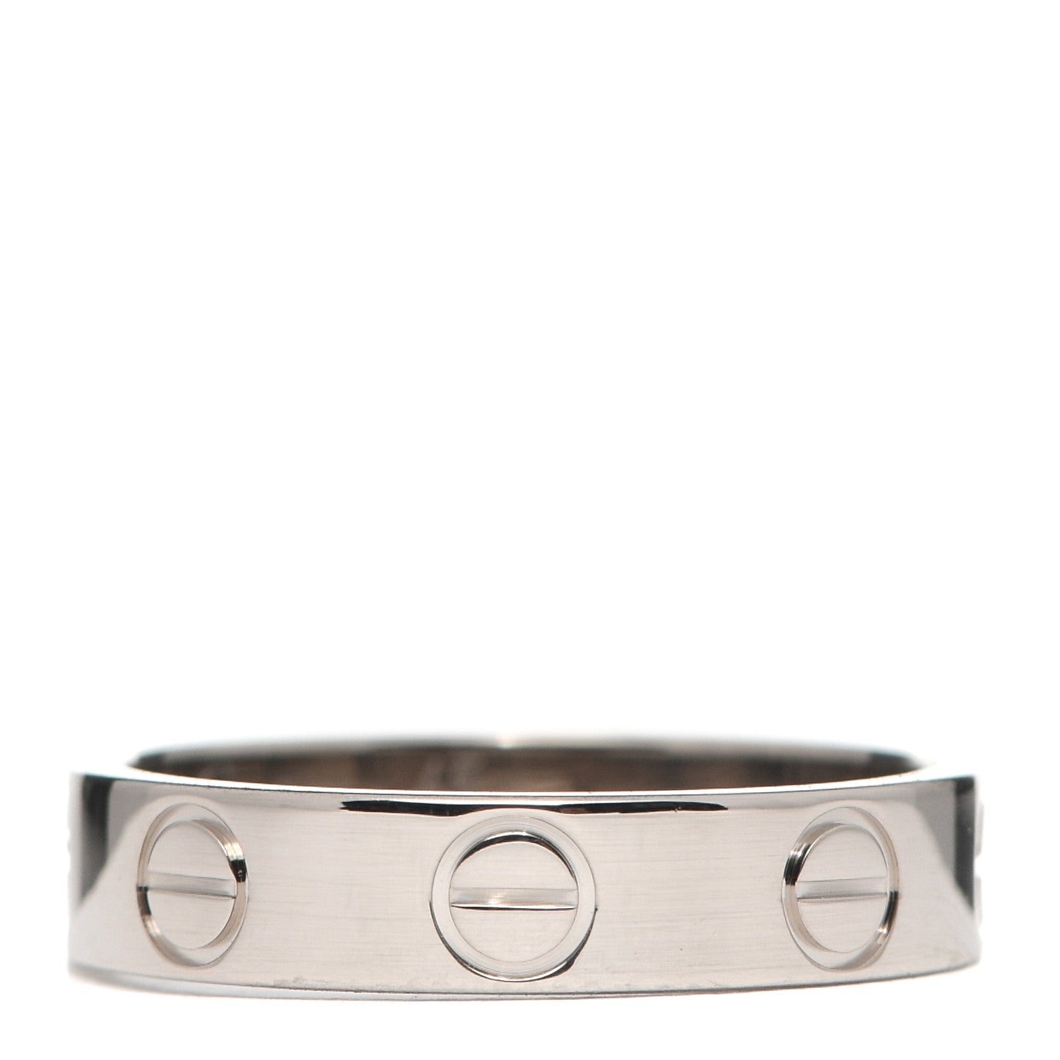 Cartier 18K White Gold 3.5mm LOVE Wedding Band Ring 45 3.25 1 of 4