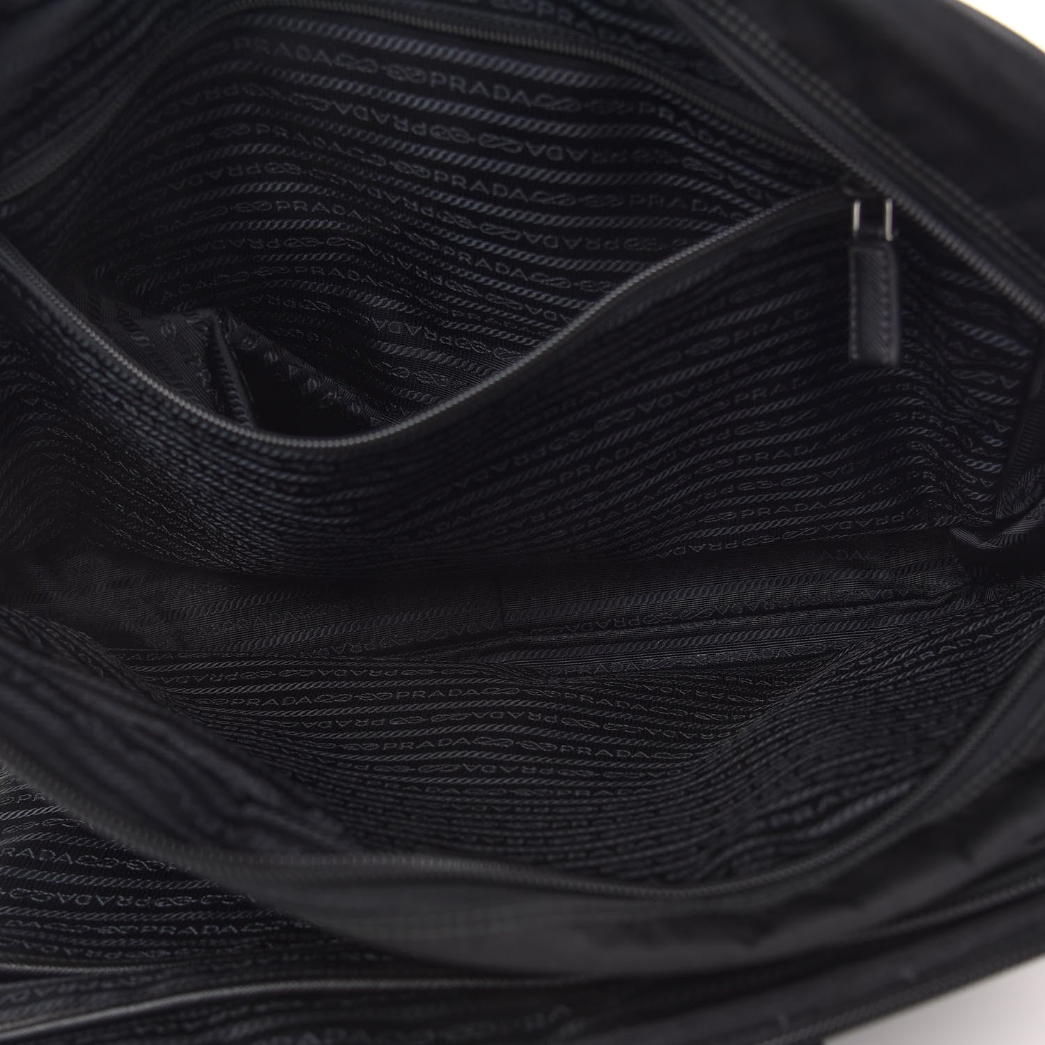 Prada Tessuto Nylon Saffiano Briefcase Black 7 of 11