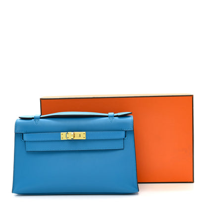 Hermes Swift Kelly Pochette Clutch Bleu Frida 11 of 11